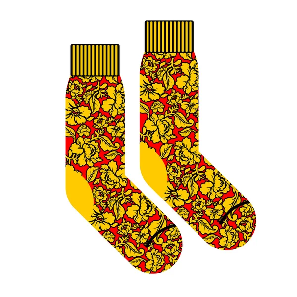 Calcetines para patriota de Rusia. accesorio de ropa ruso nacional — Vector de stock