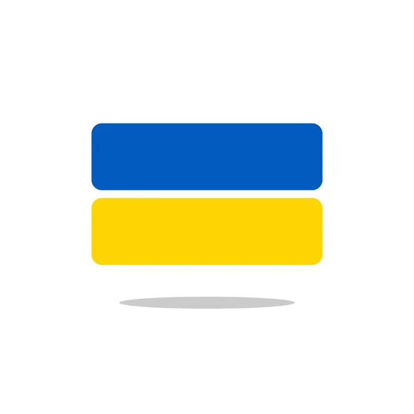 Ukrainisches Flaggenstaatsymbol stilisierte geometrische Elemente — Stockvektor