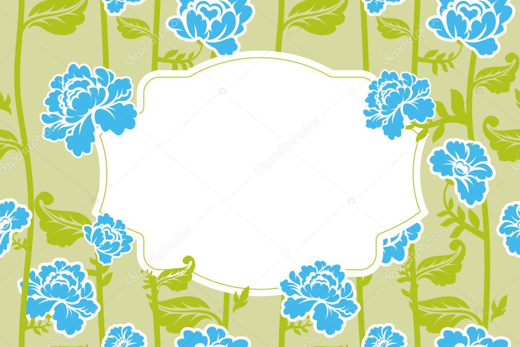 Frame rose Vintage background. Old flowers pattern Stock Vector Image ...