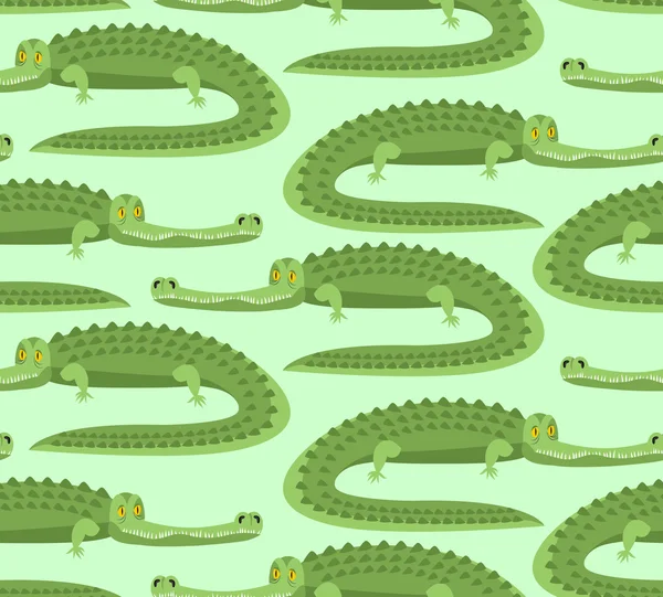 Varrat nélküli krokodil-mintázat. Jó Kajmán dísz. Vadon élő állatok. G — Stock Vector