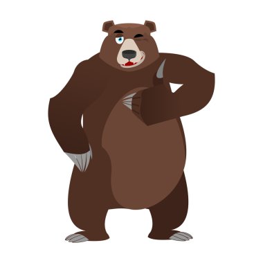 Ayı başparmak ve göz kırpıyor. Grizzlies'ı çok iyi. İmzalar tamam. H