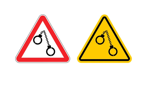 Signal d'avertissement arrêter l'attention. Dangers jaune signe détention. Ha ! — Image vectorielle