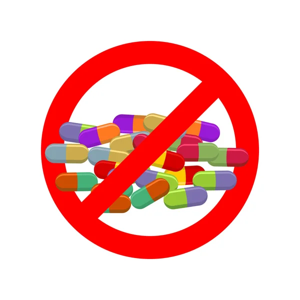 Przestań doping. Ban dope. Zabrania się przyjmować używki. Krzyż — Wektor stockowy