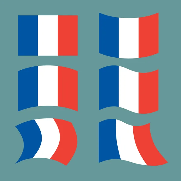 Флаг Франции. Установить национальный флаг Французского государства. Государственный символ — стоковый вектор