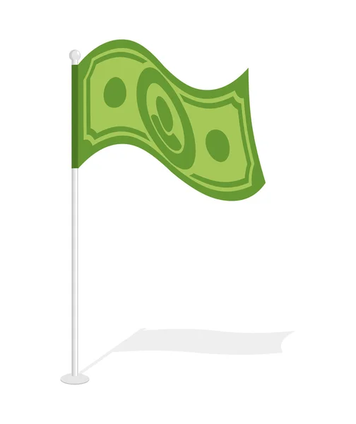 Флаг доллара. Финансовый шаг чекбокс. Подпись для капиталистов. cap — стоковый вектор