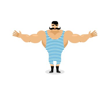 Mutlu Retro sporcu kucaklayan kollarını yayıldı. İyi doğa