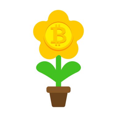 Bitcoin otu. Kripto para birimi çiçeği.