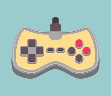 Video oyunları için Retro Gamepad. vektör illüstrasyonu