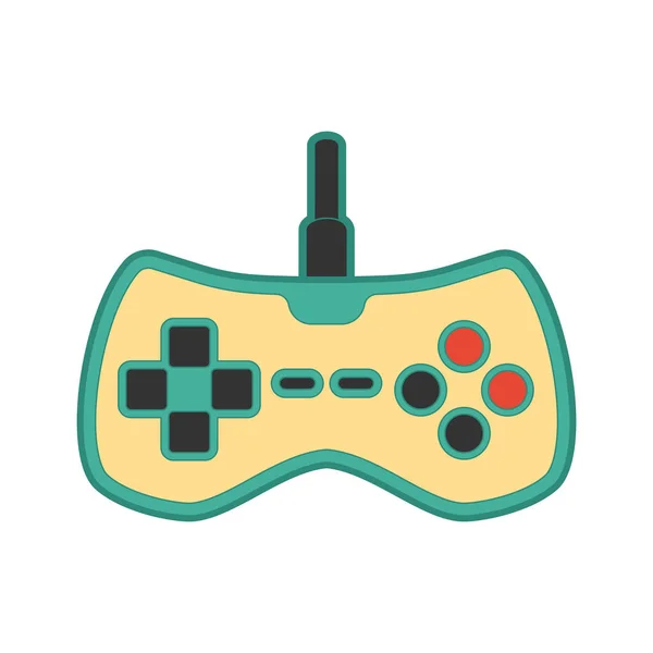 Retro Gamepad Video Games Vector Illustration — Stock Vector