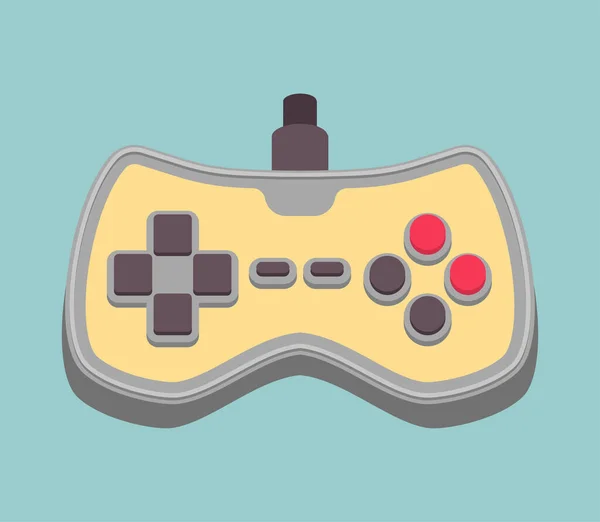 Retro Gamepad Video Games Vector Illustration — Stock Vector