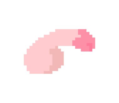 Penis pixel art. dick 8 bit. pixelated vector illustration