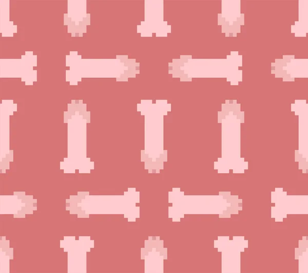 Penis Pixel Art Pattern Seamless Dick Bit Background Pixelated Vector — 스톡 벡터