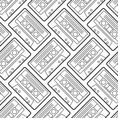 Retro kaset kalıpları kusursuz. Teyp arkaplanı için teyp kaseti. 
