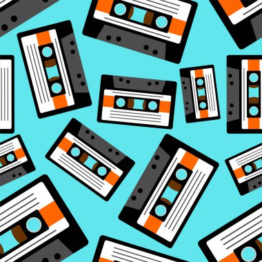 Retro kaset kalıpları kusursuz. Teyp arkaplanı için teyp kaseti. 