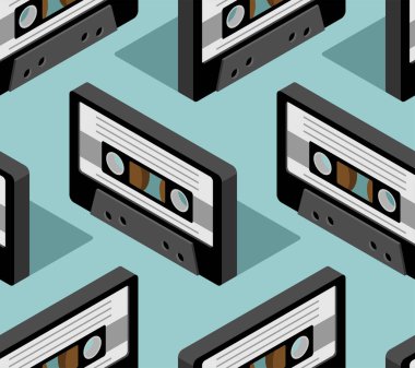 Retro kaset kalıpları kusursuz. Teyp arkaplanı için teyp kaseti. 