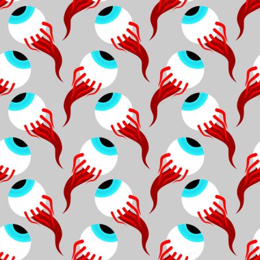 Göz deseni pürüzsüz. Göz geçmişi. Sinir dokusu olan gözler. vektör süslemesi