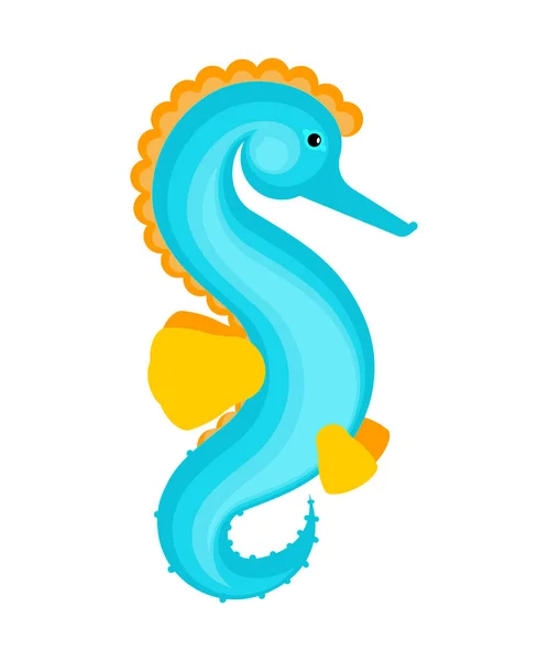 Seahorse Isolated Sea Horse Vector Illustration Sea Animal — Vetor de Stock