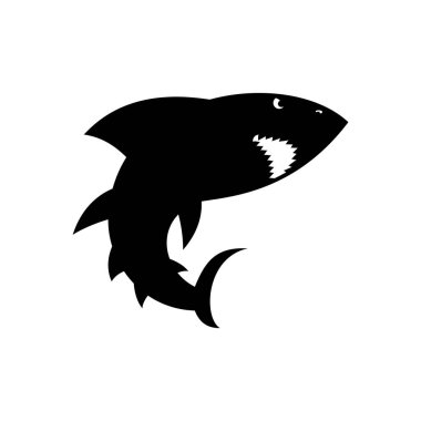 Shark icon sign isolated. Sea predator symbol. vector illustration