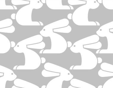 Hare pattern seamless. rabbit background. bunny texture vector