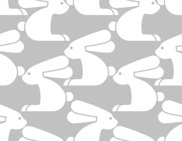 Hare Pattern Seamless Rabbit Background Bunny Texture Vector — ストックベクタ