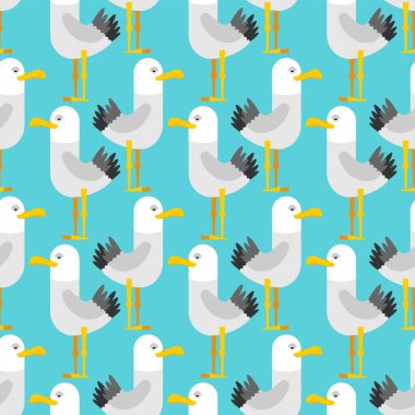 Martı desenleri kusursuz. Martı arka planı. Deniz kuşu dokusu