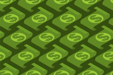 Dolar deseni kusursuz. Kağıt para geçmişi. Nakit dokusu