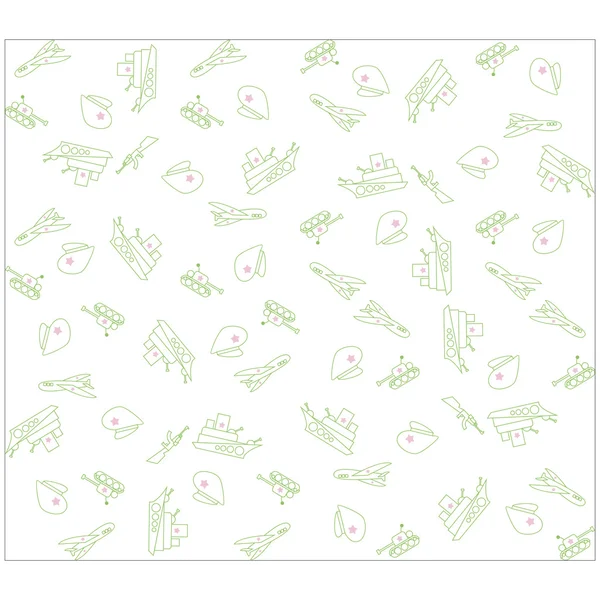 Askeri arka plan ordu seamless modeli. Tank, uçak, kapağı, silahlar, askeri gemi. 23 Şubat