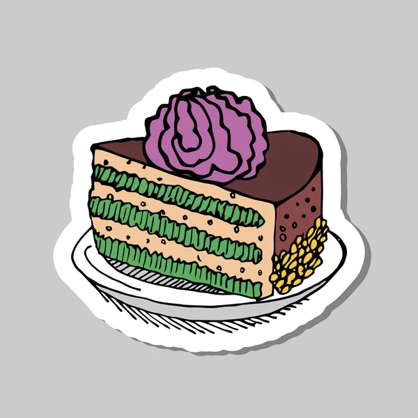 Pastel de dibujos animados — Vector de stock