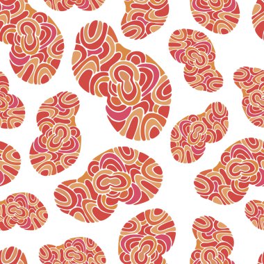 Bulutlar arka plan ile Seamless modeli. Farklı bir sırada yağmur bulutları