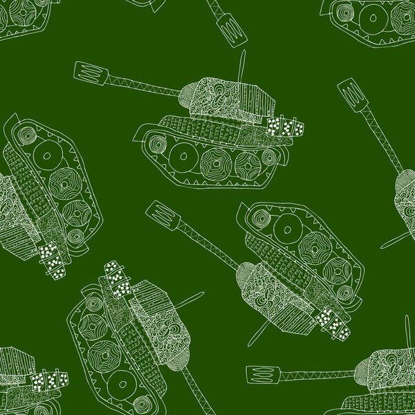 tank seamless pattern. 23 february
