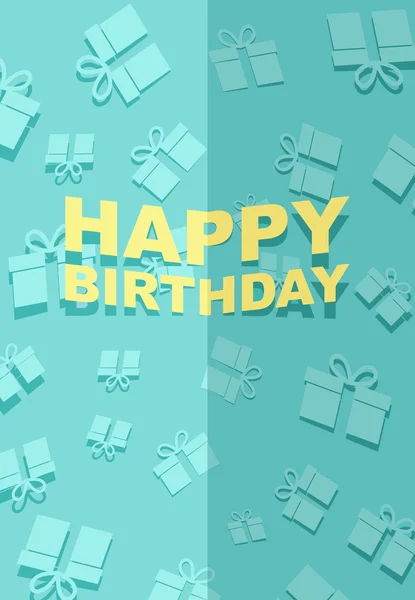 Happy Birthday kort gåva mönster — Stock vektor