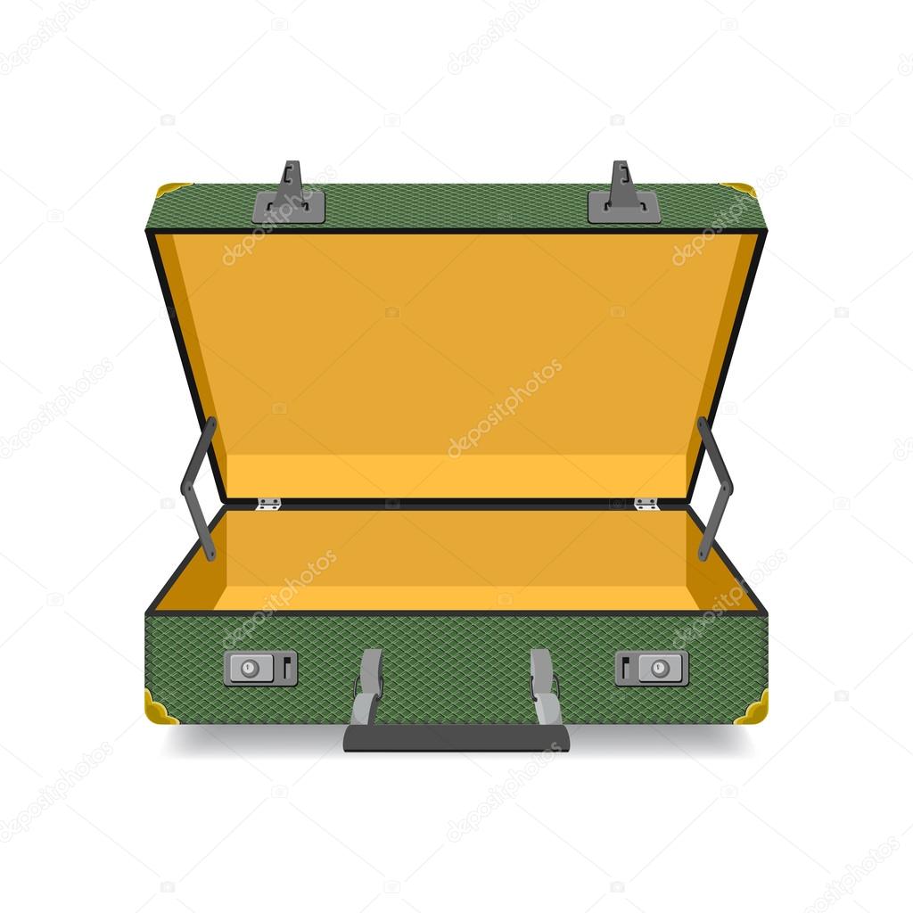Opened Suitcase isolated