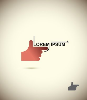 Logo el silah. Presler tetik. Avcılık ve stor için kavramı