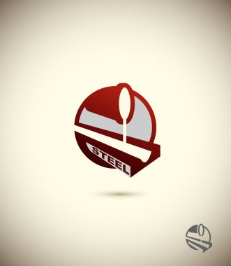 logo çelik sanayi. Fabrika, faktör için konsept tasarımı