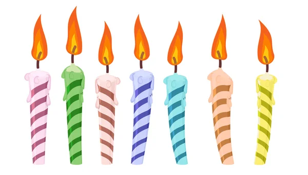 Set velas de cumpleaños — Archivo Imágenes Vectoriales