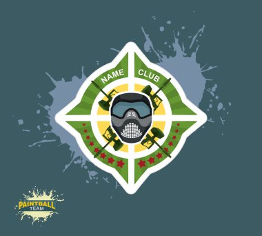 Paintball logosunu görmeniz gerekir. paintball tabancaları. Evil paintball maskesi