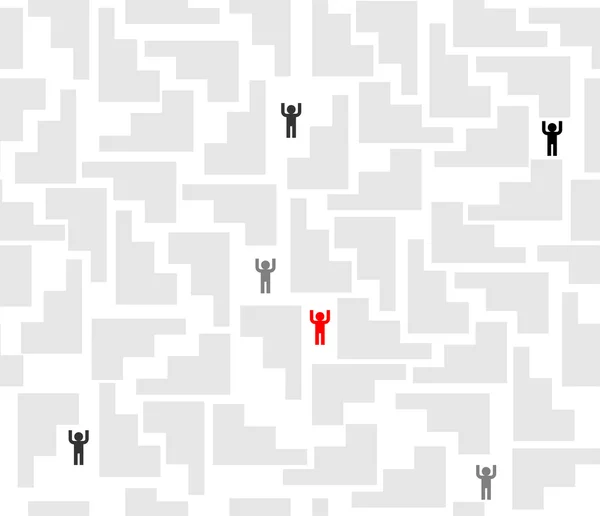 Naadloze patroon Maze voor mensen — Stockvector