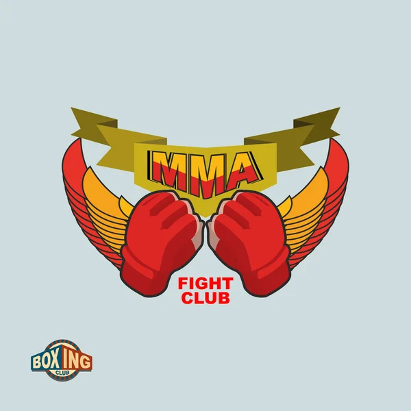 Mixed Martial Arts logotyp. MMA emblem — Stock vektor