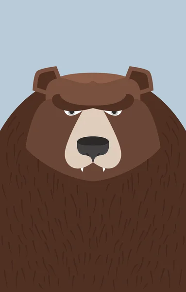 Gran oso pardo. Ilustración vectorial — Vector de stock