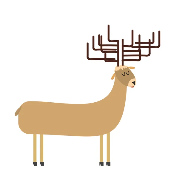 Dibujos animados de ciervos. Ilustración vectorial — Vector de stock