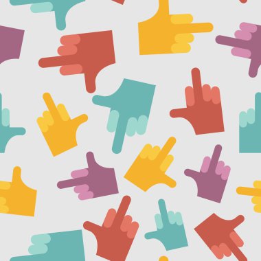 Dikişsiz desen canı cehenneme. arka plan eller. Vektör çizim