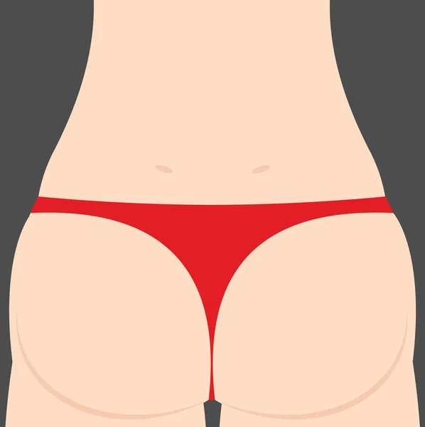 Bikini Sexy Girl culo. Ilustración vectorial — Vector de stock