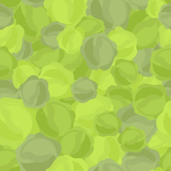 Зеленая капуста. Бесшовный фон с капустой. Вектор — стоковый вектор