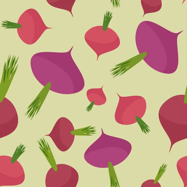 Beet seamless pattern. Burgundy background vector beet vegetable — Stock Vector