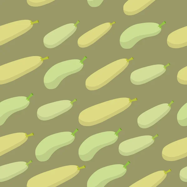 ズッキーニの背景。野菜のシームレスなパターンをベクトルします。V — ストックベクタ