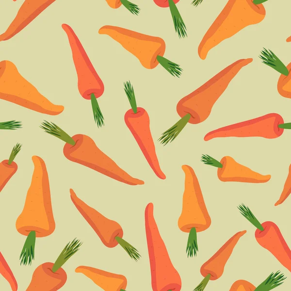 Bezešvé vzor mrkev. Zeleninové vektorové pozadí oranžové carr — Stockový vektor