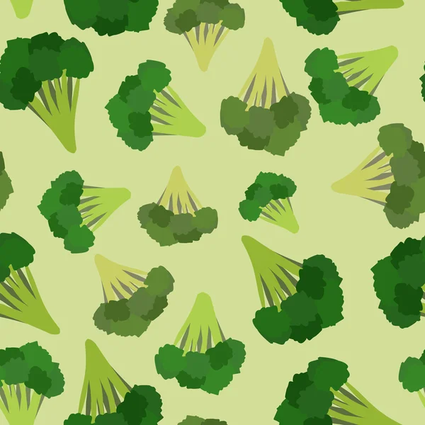 Modèle sans couture brocoli. Brocoli vert von vecteur légume — Image vectorielle