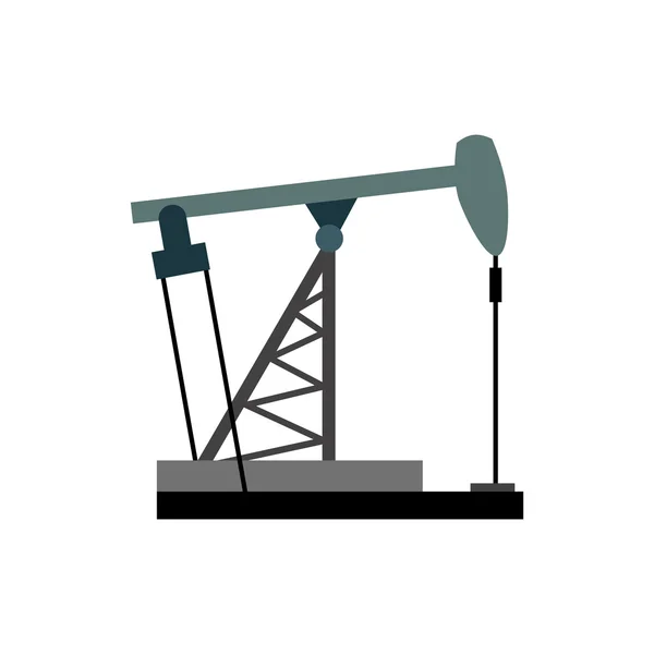 Uma plataforma de petróleo. Bombas de óleo vetor ilustração. Equipamento para o óleo em — Vetor de Stock