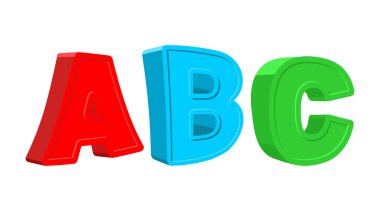 ABC renkli harfler. Vektör çizim