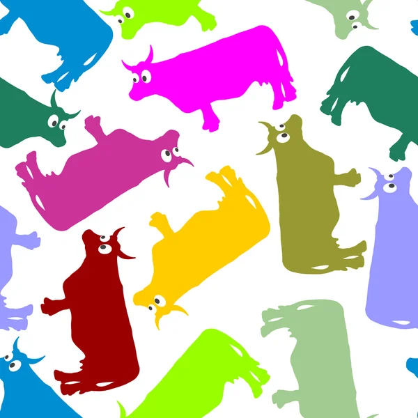 Ornement sans couture couleur vache. Modèle vectoriel des animaux — Image vectorielle